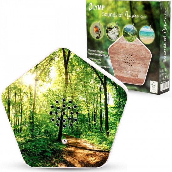 Olympia 8001 Λευκό ηχείο 4 φυσικών ήχων με 12 οπτικά μοτίβα και αισθητήρα κίνησης