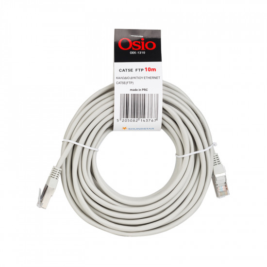 Osio OEK-1310 Kαλώδιο δικτύου Εthernet Cat5e (FTP) RJ45 σε RJ45 10m