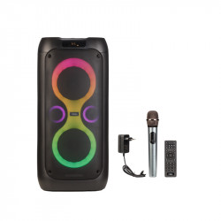 Osio OBT-8050 Φορητό ηχείο Bluetooth με USB, TF, TWS, AUX, LED, RC, τηλεχειριστήριο, ασύρματο μικρόφωνο, είσοδος για μικρόφωνο και κιθάρα – 100W