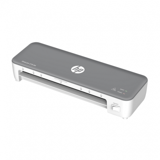 HP OneLam 270 A4 (3167) – Πλαστικοποιητής A4 270mm/min για Θερμή Πλαστικοποίηση με Φύλλα 80–125 micron (Γκρι/Λευκός)