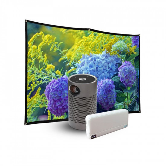 HP MP250 3-IN-1 Mαύρος Projector με Power Bank, οθόνη προβολής 84″, ενσωματωμένα ηχεία, USB Type-C, autofocus, WiFi, Bluetooth, HDMI, 250 LED, WVGA και τηλεχειριστήριο – 45W