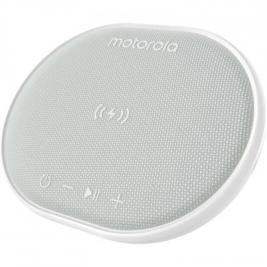 Motorola SONIC SUB 500 WHITE Ασύρματος φορτιστής 10 W και αδιάβροχο Smart φορητό ηχείο Bluetooth 5.0 με TWL και Aux-In – 10W