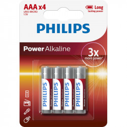 Philips LR03P4B/GRS Power Alkaline Αλκαλικές μπαταρίες υψηλής απόδοσης 4 τμχ AAA