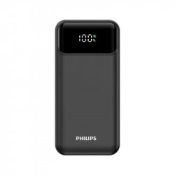 Philips DLP1922CB/GRS Μαύρο Power bank με γρήγορη φόρτιση, 2x USB-C, USB-A και ενσωματωμένα καλώδια φόρτισης USB-C, USB-A και lightning – 10000mAh