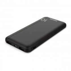 Philips DLP1810CB/GRS Power Bank 10.000 mAh – 2×USB-A & USB-C, Slim, Μαύρο