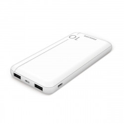 Philips DLP1810CW/GRS Power Bank 10.000 mAh – 2×USB-A & USB-C, Slim, Άσπρο