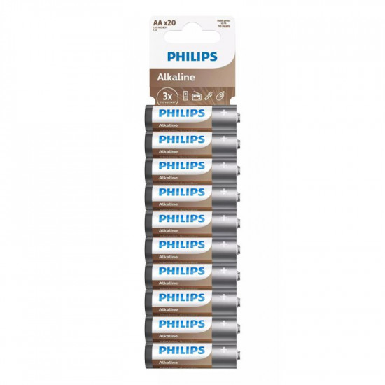 Philips LR6A20T/GRS Αλκαλικές μπαταρίες υψηλής απόδοσης 20τεμ ΑΑ