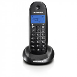 Motorola C1001CB Μαύρο  (Ελληνικό Μενού) Ασύρματο τηλέφωνο