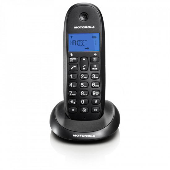 Motorola C1001CB Μαύρο  (Ελληνικό Μενού) Ασύρματο τηλέφωνο