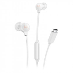 Motorola Earbuds 3C-S Λευκά In ear ακουστικά ψείρες USB-C handsfree με καλώδιο 1.2μ.