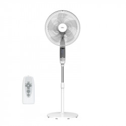 Osio OSF-9010 Λευκός ανεμιστήρας δαπέδου 16”, 3 ταχυτήτων με οθόνη και τηλεχειριστήριο-50W