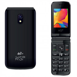 NSP 2650DS (8340888) Μαύρο κινητό τηλέφωνο Flip 4G με πλήκτρα, Dual SIM, Camera, Bluetooth, USB, micro-SD, FM, 2.4” και SOS