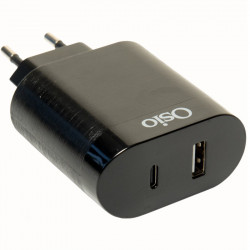 Osio OTU-5904B Διπλός φορτιστής κινητού με USB Type-C και USB Type-A – 18W