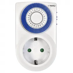Heitech 04003635 Ημερήσιος Χρονοδιακόπτης Πρίζας Mini 24h (48 ρυθμίσεις) 3500W