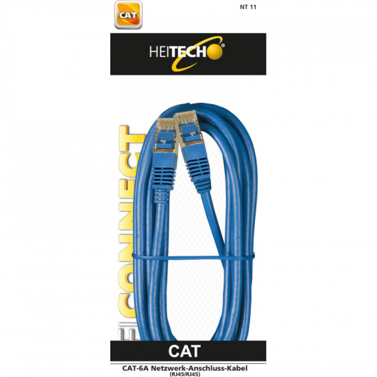 Heitech 09004115 Καλώδιο δικτύου Cat-6a RJ45 σε RJ45 3 m