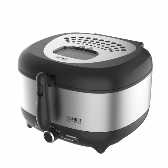 First Austria FA-5058-4 – Φριτέζα 3,5L 1800W με Παράθυρο Ελέγχου & αφαιρούμενο δοχείο λαδιού (Μαύρη/Inox)