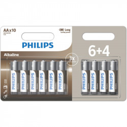 Philips LR6A10BP/GRS Αλκαλικές μπαταρίες υψηλής απόδοσης 10 τμχ AA