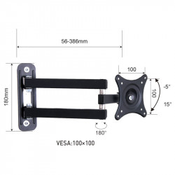 Osio OSM-7832 Βάση τηλεόρασης 10″ – 24″ VESA 100 x 100