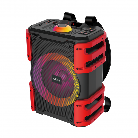 Akai ABTS-V25 – Φορητό Ηχείο 25W RMS με RGB LED, FM, USB/TF & Είσοδο Μικροφώνου (Karaoke)