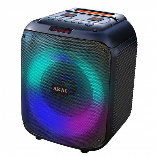 Akai ABTS-V30 – Φορητό Ηχείο 40W RMS με LED & Karaoke, Bluetooth 5.0, USB/TF & AUX (Μπαταρία 7.4V/3600mAh)