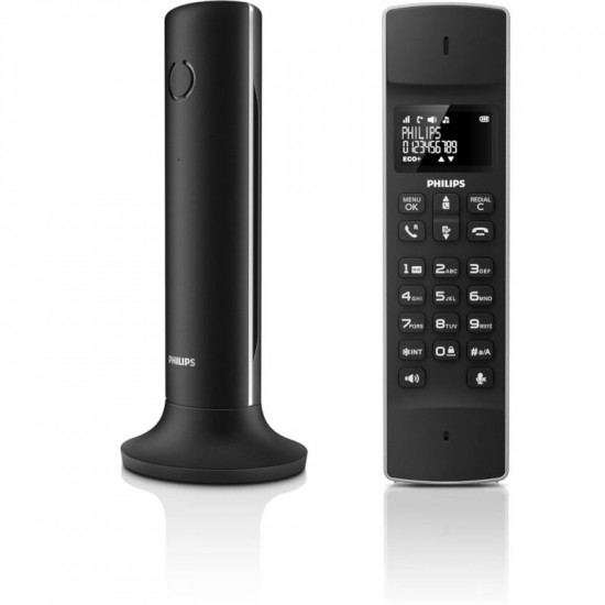 Philips M4501B/GRS Black (Ελληνικό Μενού) Ασύρματο τηλέφωνο με ανοιχτή ακρόαση, φωτιζόμενη οθόνη & πληκτρ. και 50 διπλές μνήμες
