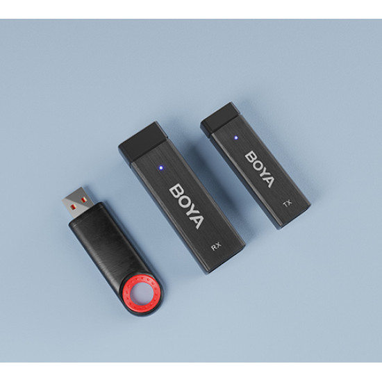 Boya BY-W4 Ultracompact 2.4GHz Four-Channel Wireless Microphone System (4 person vlog)