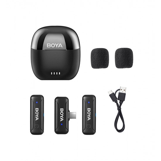 BOYA BY-WM3T-U2 2,4GHz Mobile wireless mic For Android USB-C (2 transmitters, two person vlog)