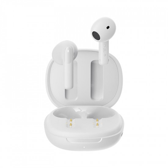QCY AilyBuds E20 White- Hybrid ANC Semi-Ear TWS earbuds 6mics 13mm dynamic driver IPX4 BT5.4 35h