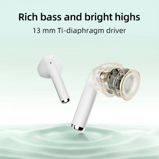 QCY T29 AilyBuds Lite TWS White - ENC Semi Ear earbuds Bluetooth 5.3 22,5 hours earbud True Wireless