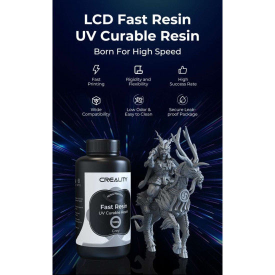 Creality Fast Resin UV Curable Resin Grey (Fast Printing 3302180005 gray)