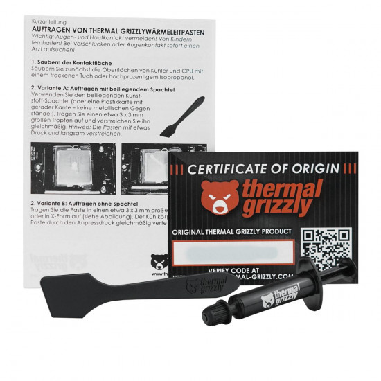 Thermal Grizzly TG Aeronaut  - 1g Conductive High Performance Thermal Paste Air CPU GPU