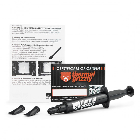 Thermal Grizzly TG Kryonaut  - 11,1 g / 3 ml Extremely High Performance Thermal Paste for Overclocki