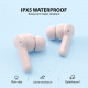 QCY T13 TWS PINK Dual Driver 4-mic noise cancel. True Wireless Earbuds - Quick Charge 380mAh