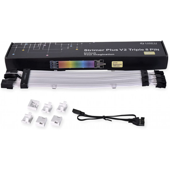 Lian Li STRIMER Plus V2 - 3X8 PC Cable - 162 LED Extension cable for 3X8 pin VGA (no controller)