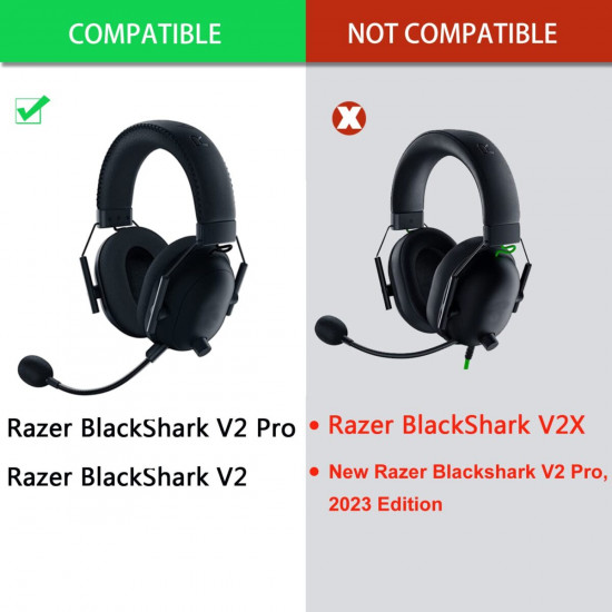 Geekria Cooling Gel-Infused Cushions Ear Pads for Razer Blackshark V2, V2USB,V2Pro old 2020 10 teeth