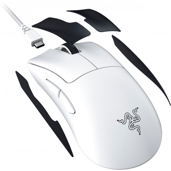 Razer DEATHADDER V3 PRO WHITE - 64g Wireless Gaming Mouse - Ergonomic - 90 Hours Battery - 30K DPI