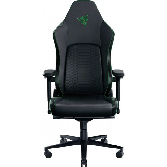 Razer ISKUR V2 Green - Leather Gaming Chair - Lumbar Support - Memory Foam Head Cushion