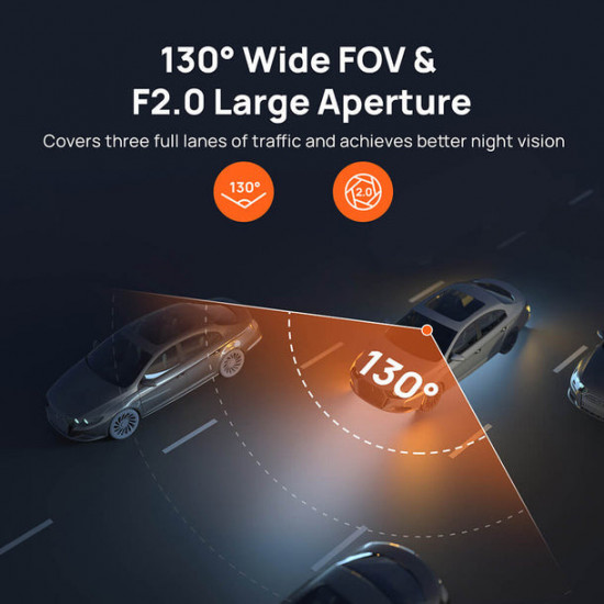 70mai M310 Dash Cam - 1296P, 300mAh Car Camera