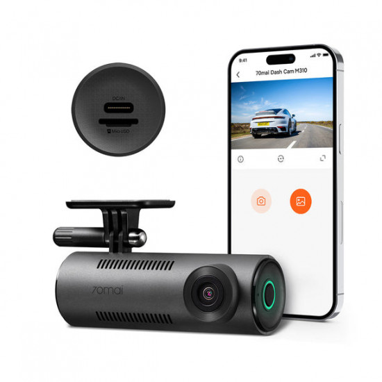 70mai M310 Dash Cam - 1296P, 300mAh Car Camera