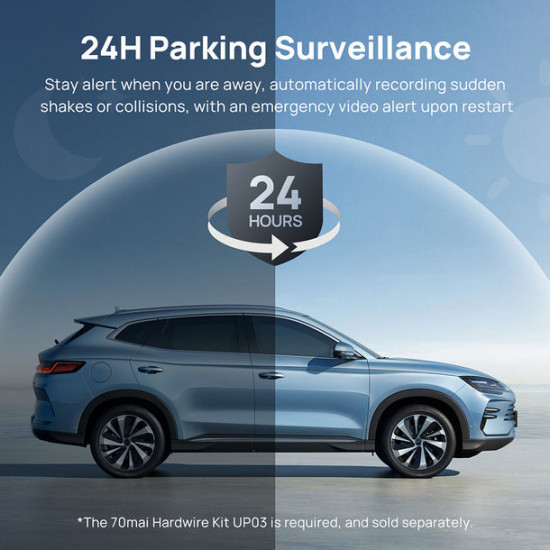 70mai M310 Dash Cam - 1296P, 300mAh Car Camera