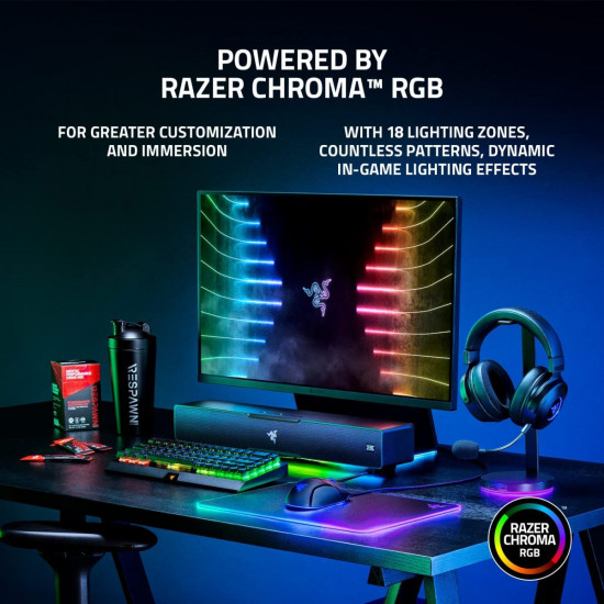 Razer LEVIATHAN V2 - RGB Gaming Sound Bar - THX Spatial 7.1 Audio