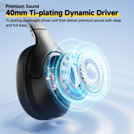 QCY H3 Lite Headset Black - ANC Noise Canceling 40mm drivers 68ms latency - 60h battery