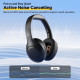 QCY H3 Lite Headset Black - ANC Noise Canceling 40mm drivers 68ms latency - 60h battery