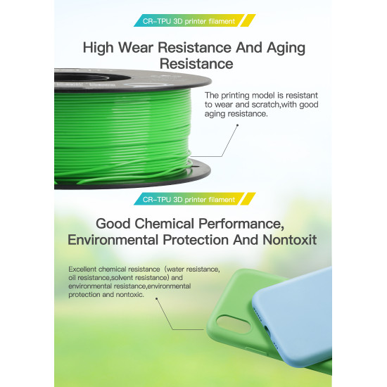 Creality HR-TPU Blue 3d Printer Soft Adhesive material Filament 1kg 1.75 (3301040039)