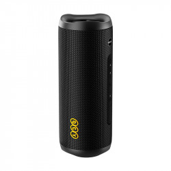 QCY SP7 Black -  Portable Bluetooth Speaker w Stereo Sound 40W, Mic for Calls, RGB Light Show