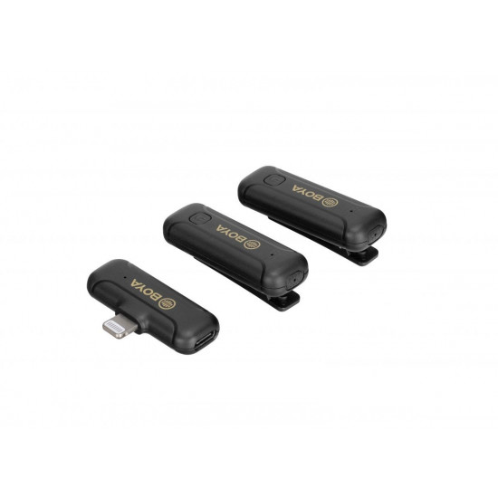 BOYA BY-WM3T2-D2 2,4GHz Mobile wireless mic For IOS iPhone (2 transmitters, two person vlog)