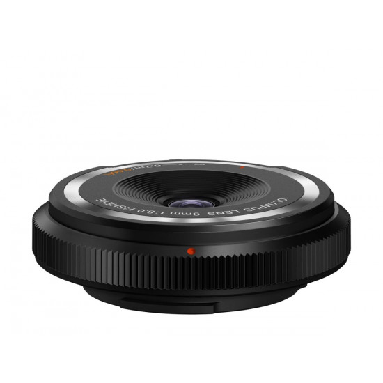 Olympus (OM-System) 9mm 1:8.0 FISHEYE BLACK BODY CAP LENS (BCL-0980) Lense Micro FT