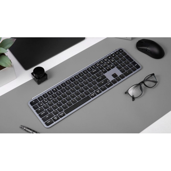 Keychron B6 Pro (B6P-K1) Ultraslim Wireless BT Keyboard ZMK Online customization - Gray 100% US Lay