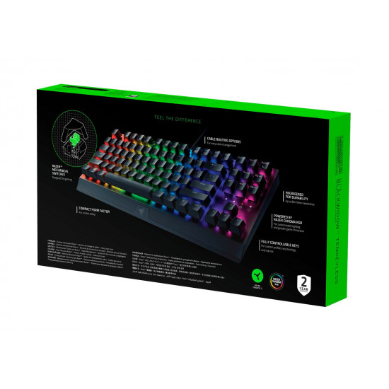 Razer BLACKWIDOW V3 TENKEYLESS Mechanical Gaming Keyboard GR Layout - Green Switches