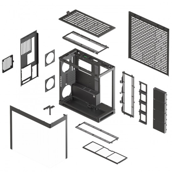 HAVN HS 420 black Premium Midi Tower Case - without vertical GPU support
